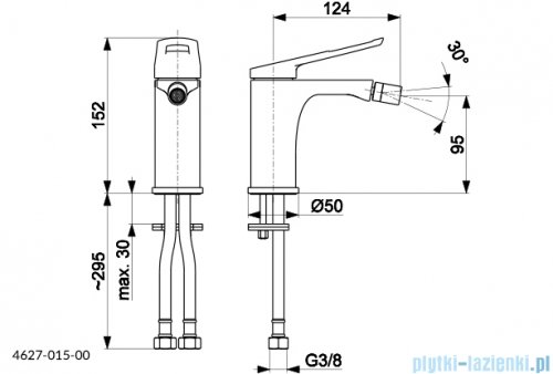 KFA AMAZONIT bateria bidetowa chrom 4627-015-00