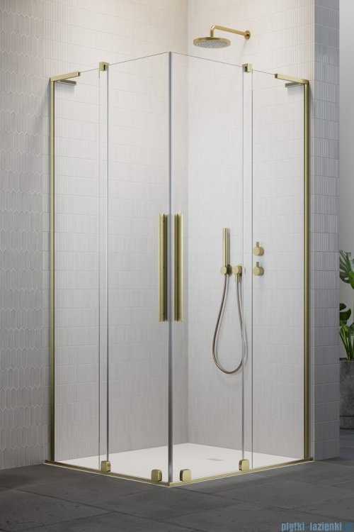 Radaway Furo SL Brushed Gold KDD kabina 100x110cm szczotkowane złoto 10305100-99-01L/10305110-99-01R