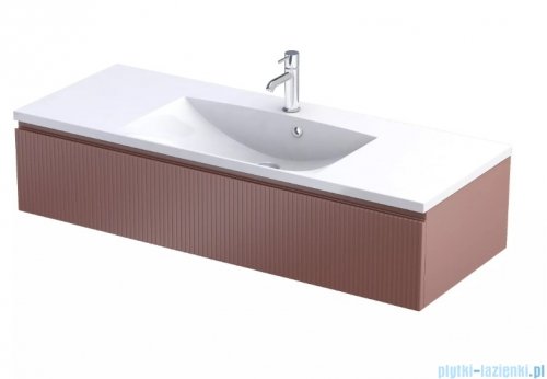 Oristo Brylant szafka podumywalkowa wisząca Ryflowana 120x25x45 ceglany mat OR36-SD1S-120-19R