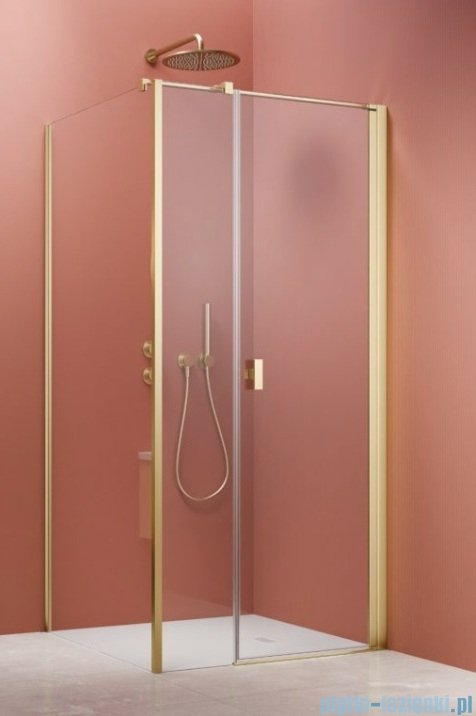 Radaway Nes 6 Kds I Brushed Light Gold kabina 140x75cm prawa szczotkowane jasne złoto 10023140-98-01R/10043075-98-01
