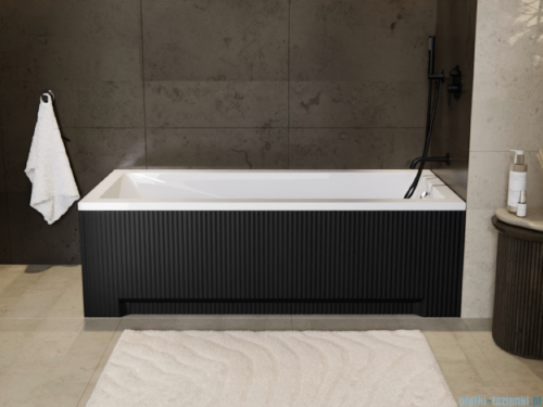 Besco Obudowa wanny prostokątnej UNI Ryfle Matt Black 150x70 cm  #OAPM-150URB