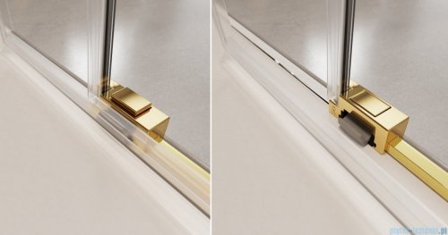 Radaway Idea Gold DWJ drzwi wnękowe 130cm lewe złoty połysk/szkło przejrzyste 387017-09-01L