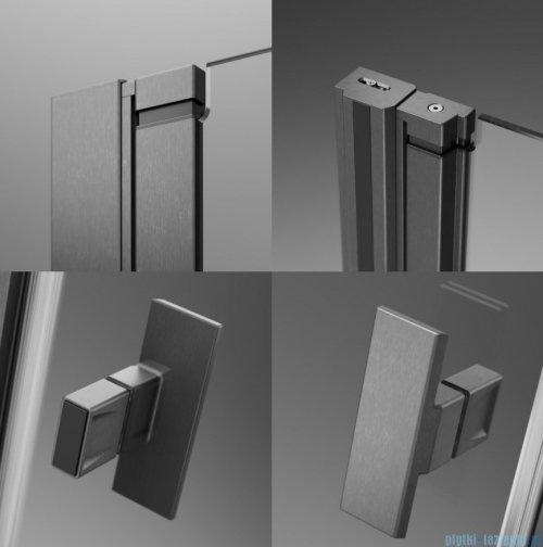 Radaway Nes Kds I Brushed GunMetal kabina 100x75cm lewa szczotkowany grafit 10023100-92-01L/10043075-92-01