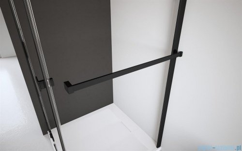 Radaway Idea Black Kdj Factory kabina prysznicowa 100x75 lewa czarny mat/szkło przejrzyste 387040-54-55L/387049-54-55R