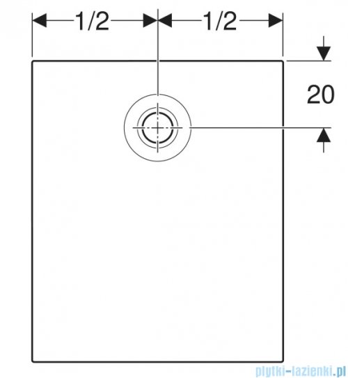 Geberit brodzik Nemea 120x90cm biały 550.576.00.1