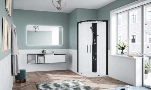 Novellini Glax 1 2.0 kabina standard 90x90 czarna G21R90MF-1HH