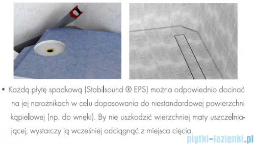 Schedpol brodzik posadzkowy podpłytkowy ruszt Circle 140x70x5cm 10.006/OLDB/CE