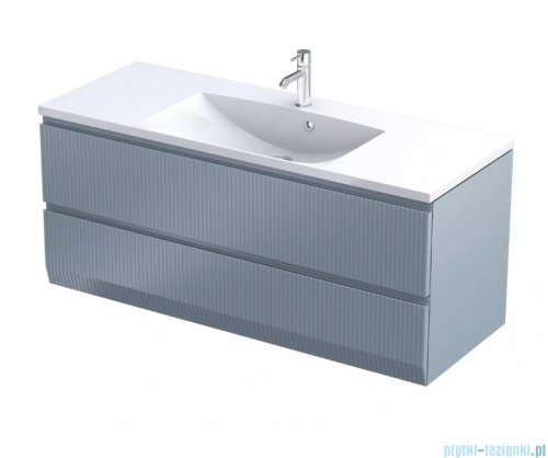 Oristo Brylant szafka podumywalkowa ryflowana wisząca 120x50x45 szaroniebieski mat OR36-SD2S-120-16R