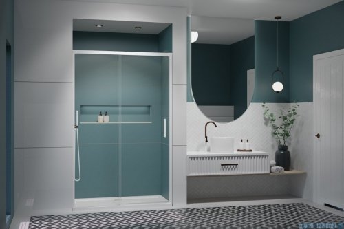 Radaway Idea White Dwj drzwi 125cm lewe szkło przejrzyste 387023-04-01L