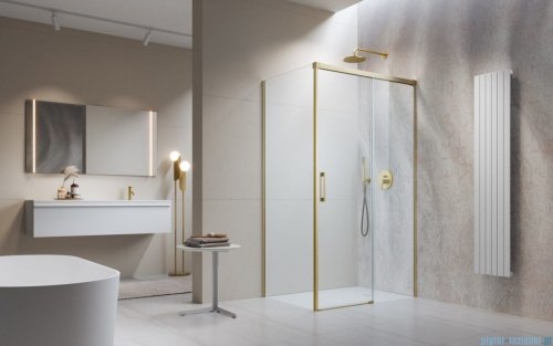 Radaway Idea Kdj Brushed Gold kabina 120x70cm prawa szczotkowane złoto 387042-99-01R/387048-99-01L