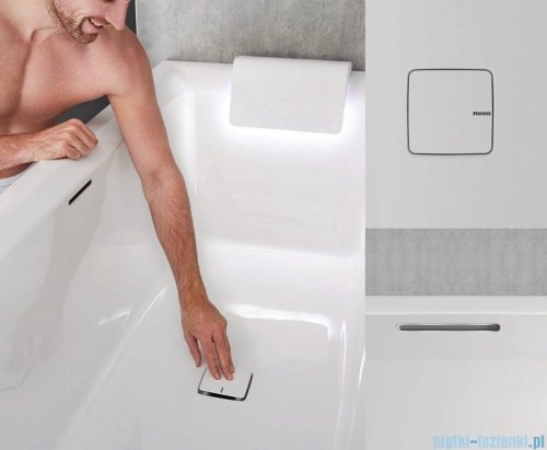 Riho Still Shower LED wanna prostokątna z oświetleniem 180x80cm + syfon + nóżki B103003005/207098
