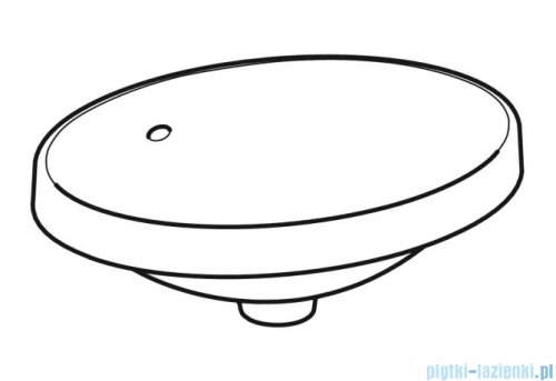 Geberit VariForm Umywalka owalna wpuszczana w blat 50x40cm szkliwiony spód KeraTect 500.709.00.2
