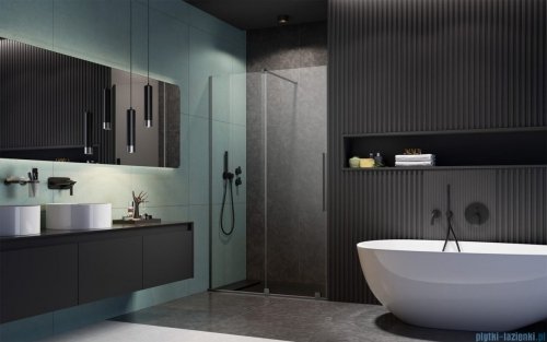 Radaway Furo Brushed GunMetal DWJ drzwi prysznicowe 100cm lewe szczotkowany grafit 10107522-92-01L/10110480-01-01