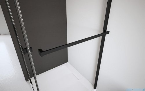 Radaway Idea Black Kdj kabina 120x110cm prawa czarny mat/szkło przejrzyste 387042-54-01R/387053-54-01L