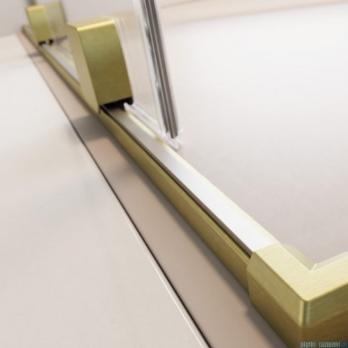 Radaway Furo Brushed Gold  kabina Walk-in 90x200cm prawa szczotkowane złoto 10106488-99-01R/10110444-01-01