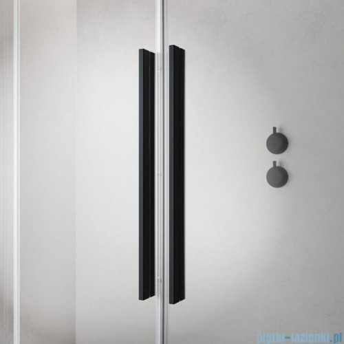 Radaway Furo Black DWJ drzwi prysznicowe 130cm prawe szkło przejrzyste 10107672-54-01R/10110630-01-01