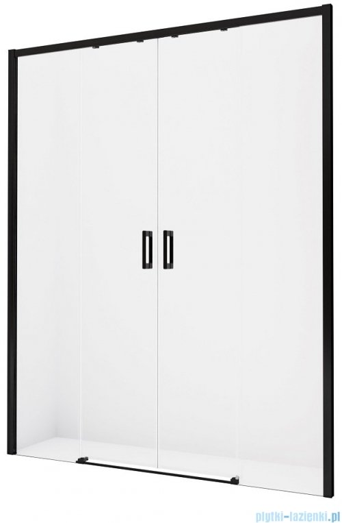 New Trendy Prime Black drzwi wnękowe podwójne 200x200 cm przejrzyste D-0347A