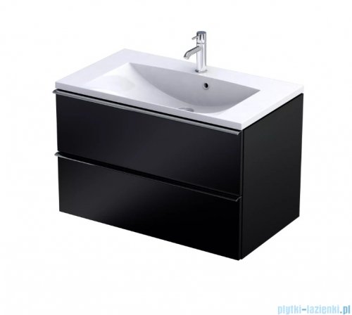 Oristo Etna szafka podumywalkowa wisząca 80x50x45 czarny mat OR52-SD2S-80-8