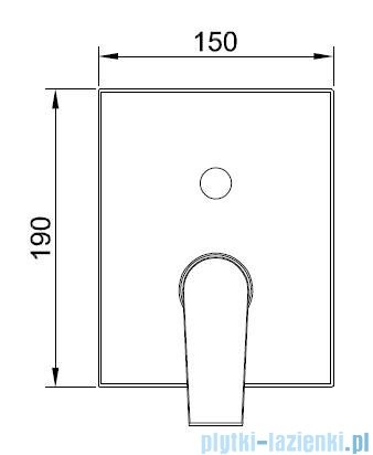 Vitalle STILLO Kios bateria wannowo - prysznicowa - element natynkowy czarny mat 3552500110