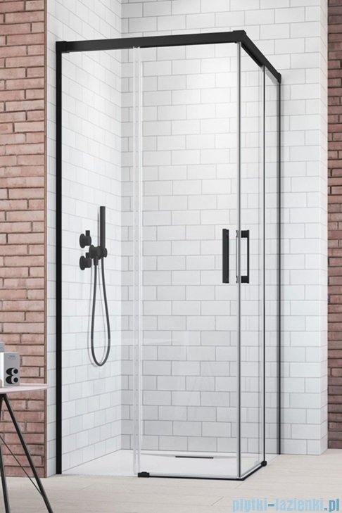 Radaway Idea Black 8 Kdd kabina 80x110cm czarny mat/szkło przejrzyste 10370080-54-01L/10370110-54-01R