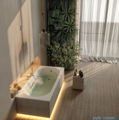 Schedpol Schedline Solia Set wanna prostokątna Cashemere Mat z nośnikiem styropianowym 170x75cm 3WST.SS1P-17075/PK/MG