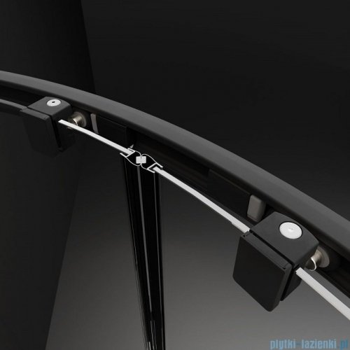 Radaway Premium Pro Black Kdj kabina 140x100cm lewa czarny mat/szkło przejrzyste 1015140-54-01L/1016100-54-01