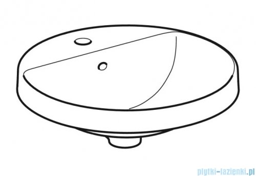 Geberit VariForm Umywalka okrągła z półką z otworem na baterię 48cm 500.704.01.2
