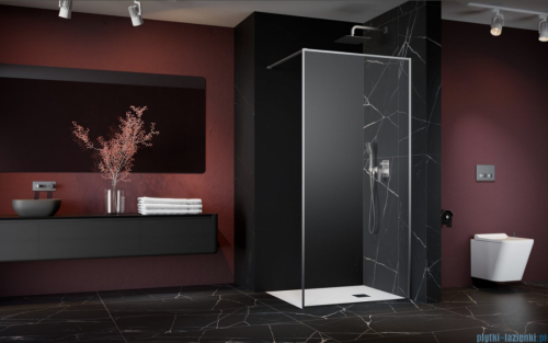 Radaway Modo F II Brushed Nickel kabina Walk-in 55x201cm Szczotkowany Nikiel szkło przejrzyste 10409055-91-01