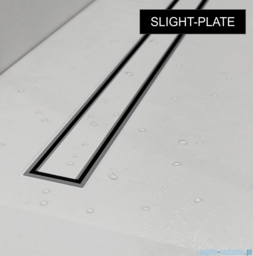 Schedpol Schedline Slight Line Black odpływ liniowy z maskownicą 80x3,5cm SOLBPL-80035