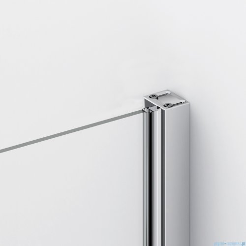 Ronal ANNEA AN13 Drzwi jednoczęściowe ze ścianką stałą w linii 75x200cm lewe srebrny połysk AN13G075007