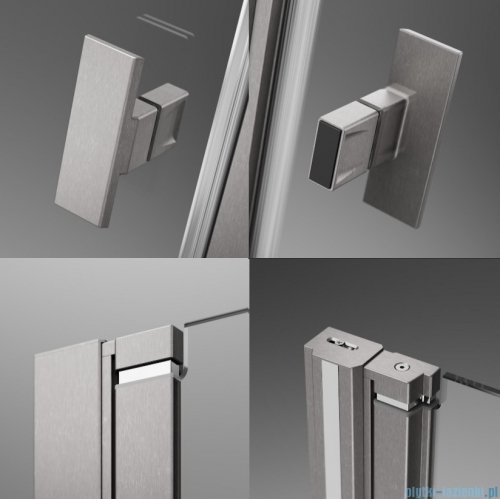 Radaway Nes Kds I Brushed Nickel kabina 140x70cm lewa szczotkowany nikiel 10023140-91-01L/10043070-91-01