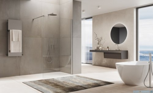 Ronal ANNEA ANT1 Ścianka wolnostojąca Walk-in 80x200 cm z profilem przyściennym złoto szczotkowane ANT108001307