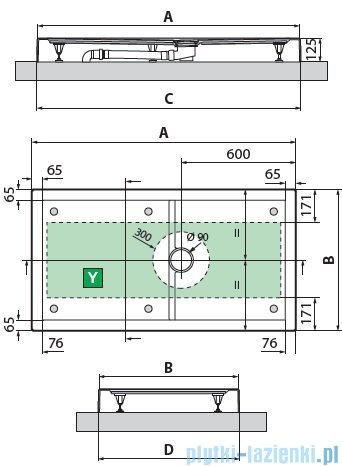 Novellini Olympic Plus brodzik prostokątny 140x100x12,5cm OL1401011-30