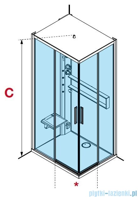 Novellini Glax 2 2.0 kabina z hydromasażem hydro plus 90x70 lewa total biała G22A9079SM1L-1UU