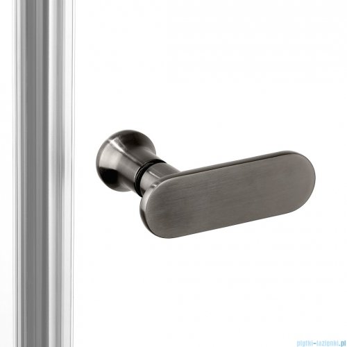 New Trendy New Soleo Gunmetal Brushed 100x120x195 cm kabina wspornik prosty grafit szczotkowany/szkło przejrzyste K-2148-WP