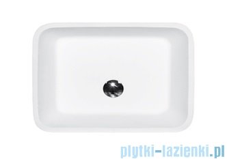 Besco Assos B&amp;W umywalka nablatowa biało-czarna 40x50x15cm #UMD-A-NBBW
