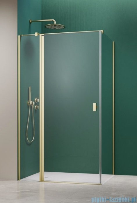 Radaway Nes 6 Kdj II Brushed Light Gold kabina 90x75cm lewa szczotkowane jasne złoto 10032090-98-01L/10039075-01-01