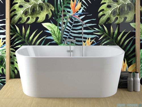 Besco Vica wanna 150x80cm wolnostojąca przyścienna z syfonem #WAS-150-V