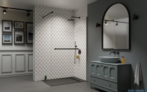 Radaway Modo New II Brushed GunMetal z wieszakiem kabina Walk-in 90x200 szczotkowany grafit 389094-92-01W