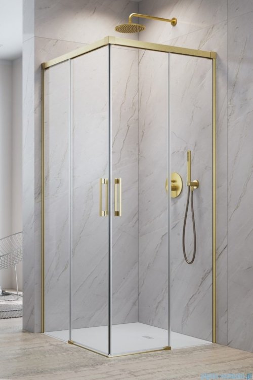 Radaway Idea 8 Kdd Brushed Gold kabina 80x120cm szczotkowane złoto 10370080-99-01L/10370120-99-01R