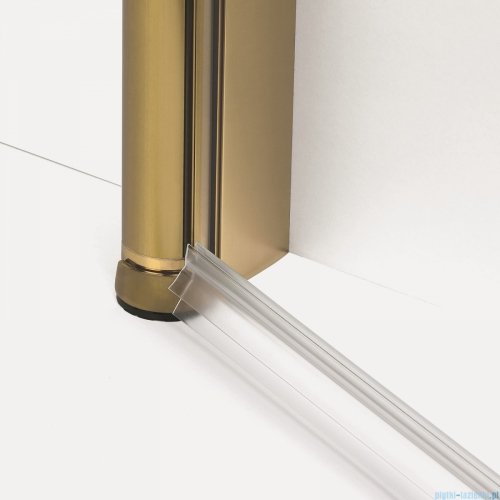 New Trendy New Soleo Gold Brushed 100x90x195 cm kabina wspornik prosty złoto szczotkowane/szkło przejrzyste K-4190-WP