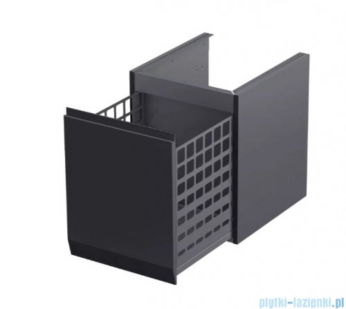 Oristo Brylant szafka niska z koszem 40x50x45cm czarny mat OR36-SN1S-40-8-V3