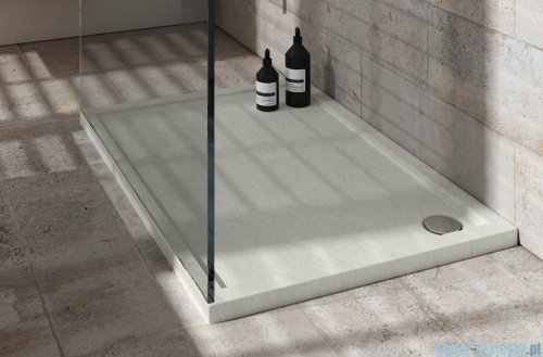 Schedpol Caspar New brodzik prostokątny + syfon 100x80cm Cement Stone 3.2336/CT/ST