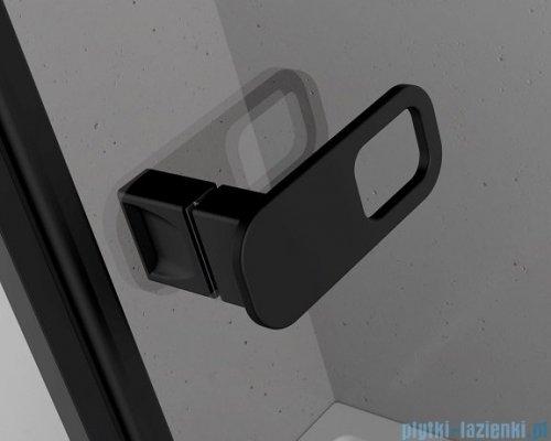 Radaway Nes 8 Black Kdj I kabina 80x80cm lewa czarny mat/szkło przejrzyste 10072080-54-01L/10089080-01-01