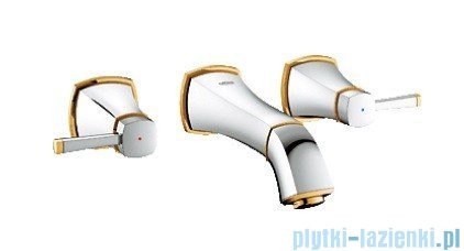 Grohe Grandera 3-otworowa bateria umywalkowa DN15 chrom/złoty 20414IG0