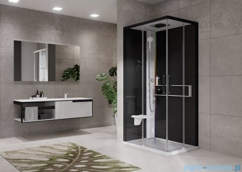 Novellini Glax 2 2.0 kabina masażowo-parowa 100x80 lewa biała G22A108SM5-1UH