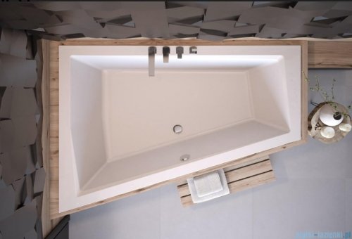 Besco Intima Duo 170x125cm wanna asymetryczna lewa + obudowa + syfon #WAID-170-NL/#OAP-170-INT/19975