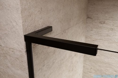 Radaway Essenza 8 SL Black PND II parawan nawannowy 130cm prawy czarny mat/przejrzyste 10500130-54-01R