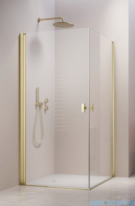 Radaway Nes 6 Kdd I Brushed Light Gold kabina 90x80cm szczotkowane jasne złoto 10021090-98-01L/10021080-98-01R