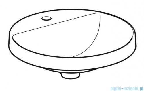 Geberit VariForm Umywalka okrągła z półką z otworem na baterię 48cm 500.706.01.2